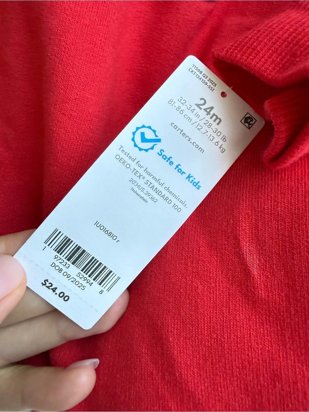 CARTER’S Puff Letter More Hugs French Terry Long-Sleeve Jumpsuit 12M
